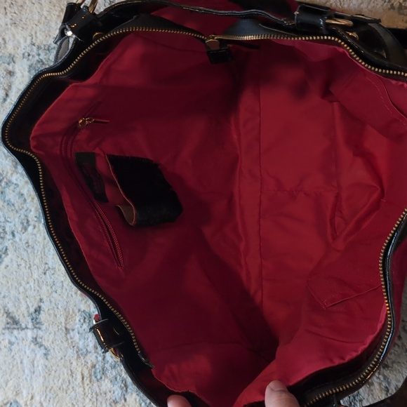 Cow Print Large Bag like new Cavalcanti Genuine Leather italy - Picture 3 of 11